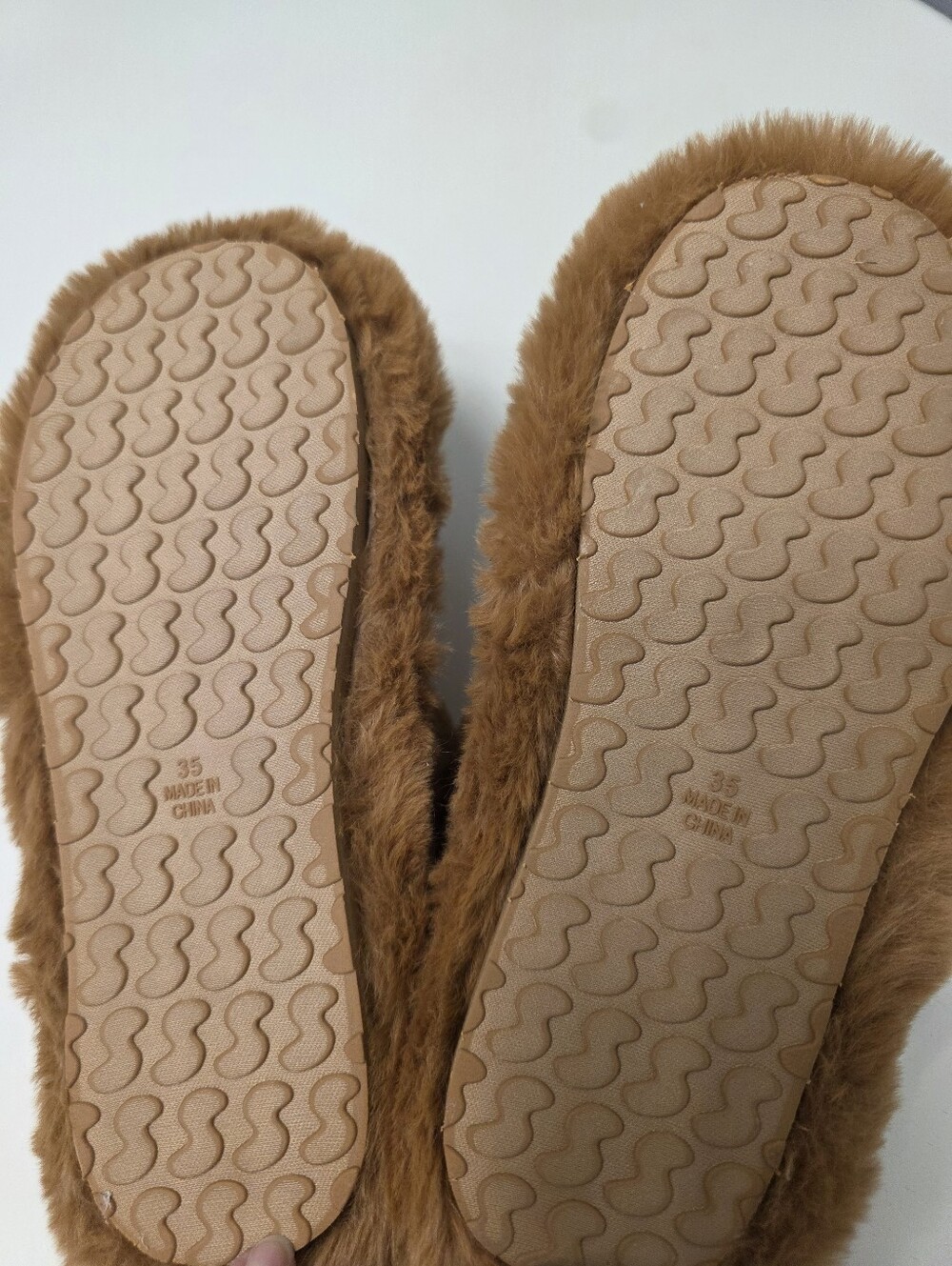 SKIMS Faux Fur Slipper Camel Color US 4.5/5 EU 35 - Picture 4 of 7